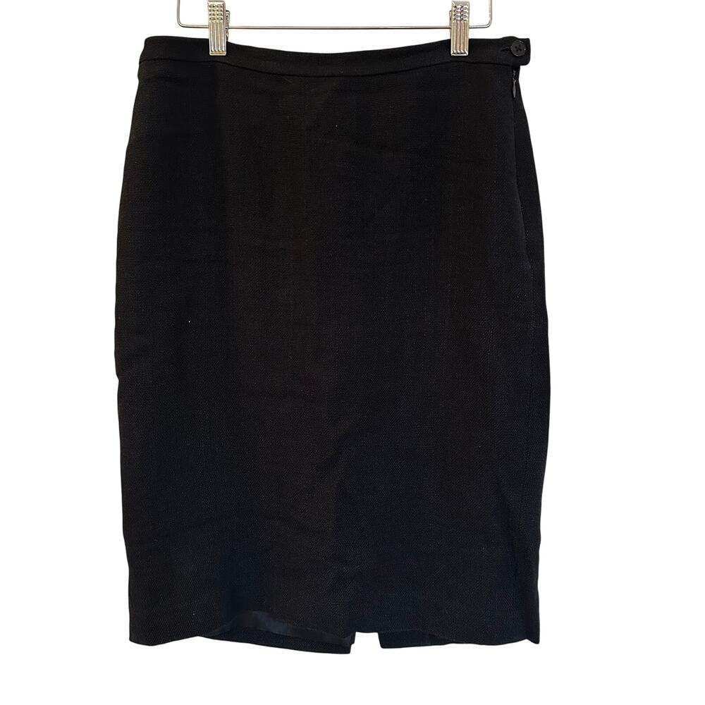 Ralph Lauren Linen Blend Pencil Skirt sz 4 Knee Length Classic Pencil Skirt